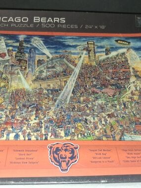 Chicago Bears FIND Joe The Journeyman Search Puzzle 500 Pcs NEW SEALED 24" × 18"
